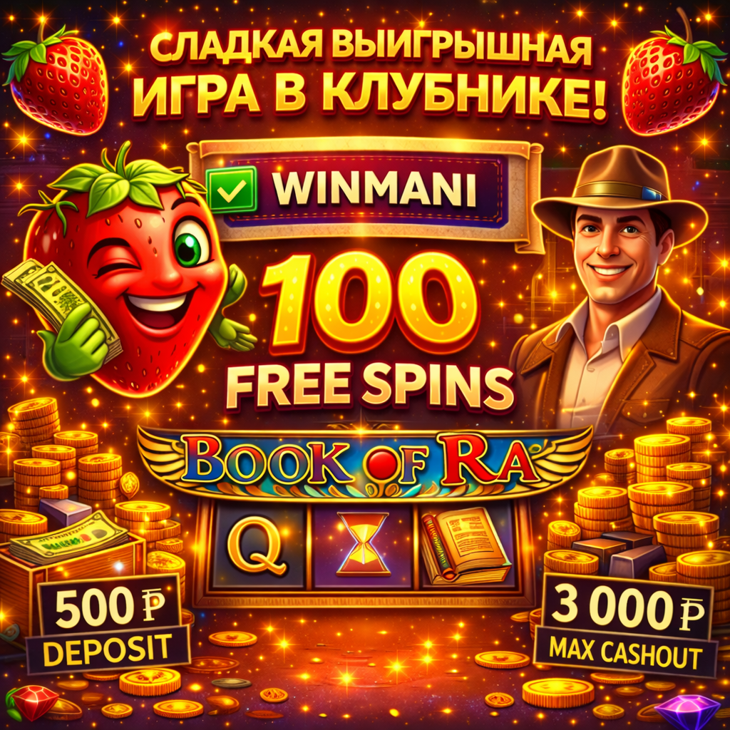 Промокод Clubnika: 100 фриспинов в слоте Book of Ra